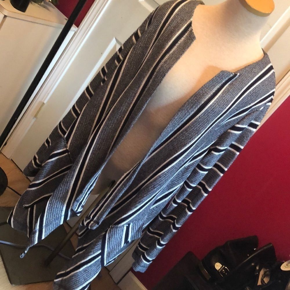 NWT Vince Camuto navy striped cardigan sz XL